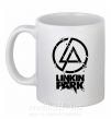 Чашка керамічна Linkin park broken logo Білий фото