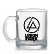 Чашка стеклянная Linkin park broken logo Прозрачный фото