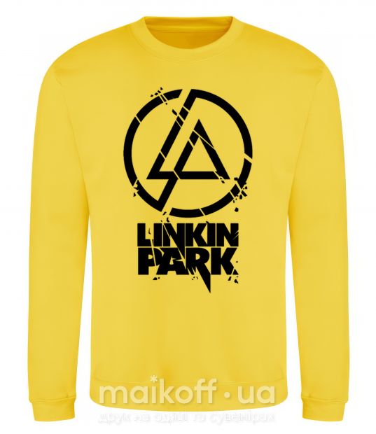Світшот Linkin park broken logo Сонячно жовтий фото