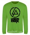 Свитшот Linkin park broken logo Лаймовый фото