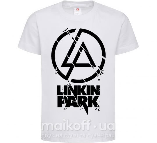 Детская футболка Linkin park broken logo Белый фото