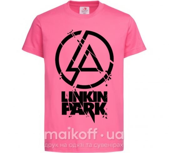 Детская футболка Linkin park broken logo Ярко-розовый фото