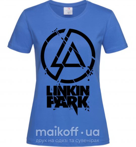 Жіноча футболка Linkin park broken logo Яскраво-синій фото