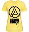 Женская футболка Linkin park broken logo Лимонный фото