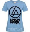 Женская футболка Linkin park broken logo Голубой фото