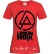 Женская футболка Linkin park broken logo Красный фото