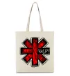 Еко-сумка Red hot chili peppers logo Бежевий фото