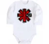 Детский боди Red hot chili peppers logo Белый фото