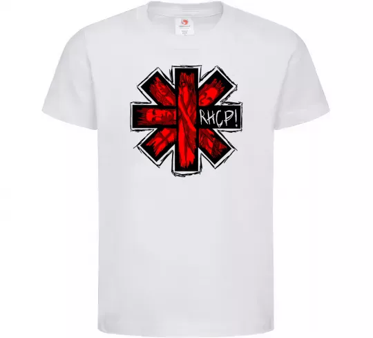 Детская футболка Red hot chili peppers logo Белый фото