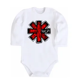 Дитячий бодік Red hot chili peppers logo Білий фото