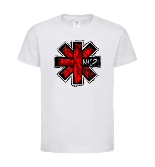 Детская футболка Red hot chili peppers logo Белый фото