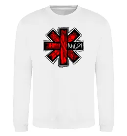 Світшот Red hot chili peppers logo Білий фото