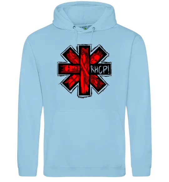 Женская толстовка (худи) Red hot chili peppers logo Голубой фото