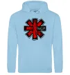 Женская толстовка (худи) Red hot chili peppers logo Голубой фото