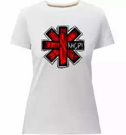 Женская премиум футболка Red hot chilly pappers Белый фото