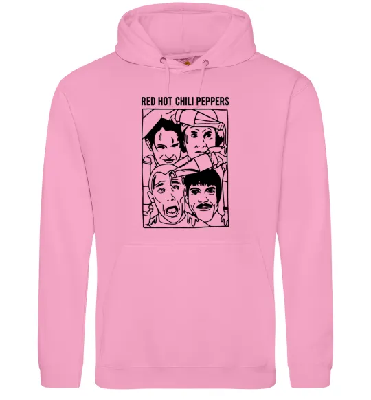 Чоловіча толстовка (худі) Red hot chili peppers faces Рожевий фото