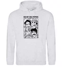Чоловіча толстовка (худі) Red hot chili peppers faces Сірий меланж фото