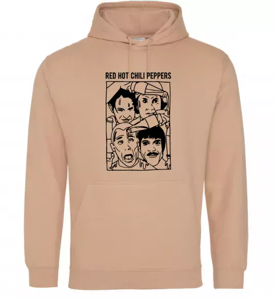 Мужская толстовка (худи) Red hot chili peppers faces Песочный фото