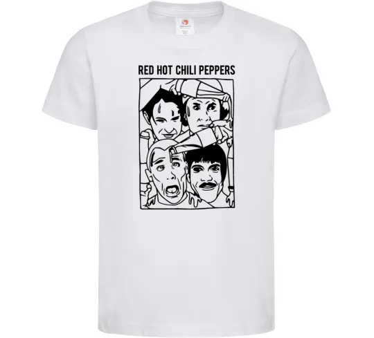 Дитяча футболка Red hot chili peppers faces Білий фото