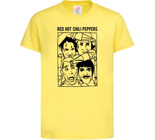 Дитяча футболка Red hot chili peppers faces Лимонний фото