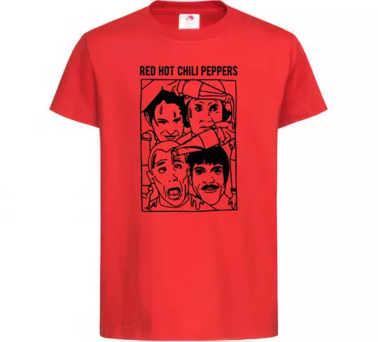 Дитяча футболка Red hot chili peppers faces Червоний фото
