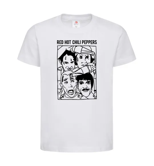 Детская футболка Red hot chili peppers faces Белый фото