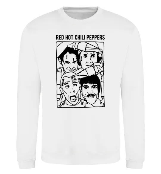 Світшот Red hot chili peppers faces Білий фото