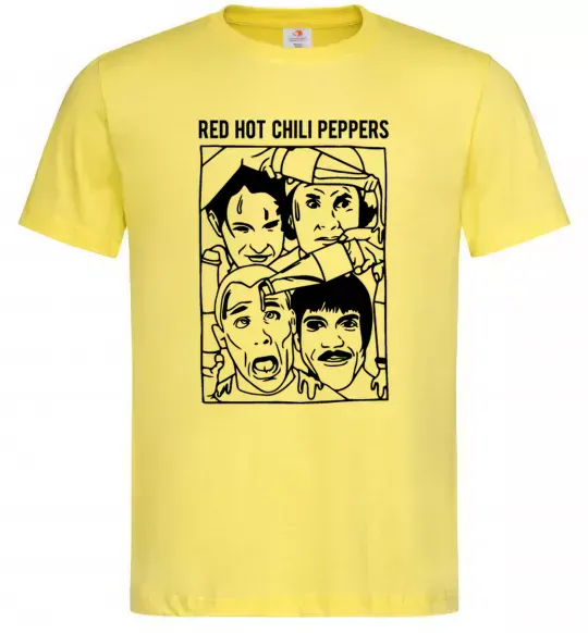 Мужская футболка Red hot chili peppers faces Лимонный фото