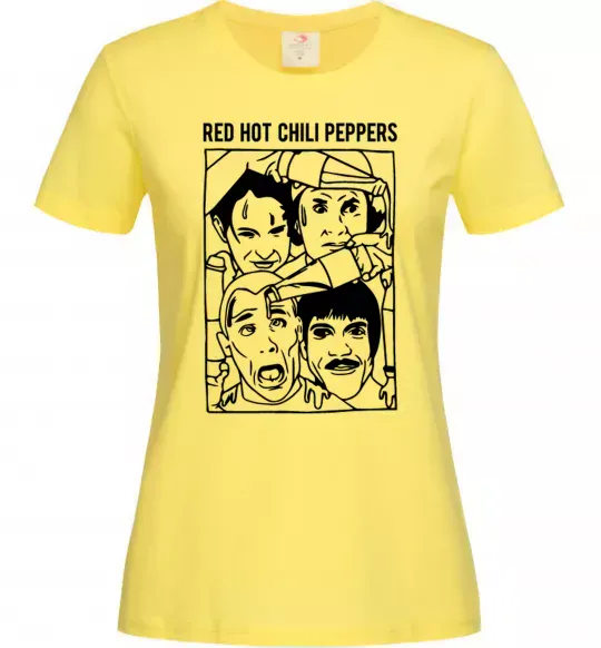 Женская футболка Red hot chili peppers faces Лимонный фото