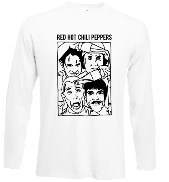 Лонгслів Red hot chili peppers faces Білий фото