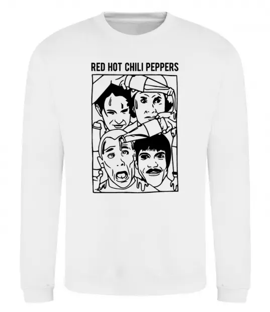 Світшот Red hot chili peppers faces Білий фото