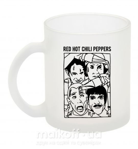 Чашка стеклянная Red hot chili peppers faces Фроузен фото