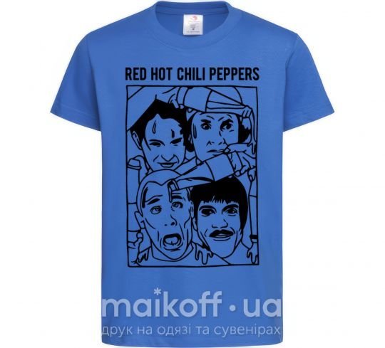 Дитяча футболка Red hot chili peppers faces Яскраво-синій фото