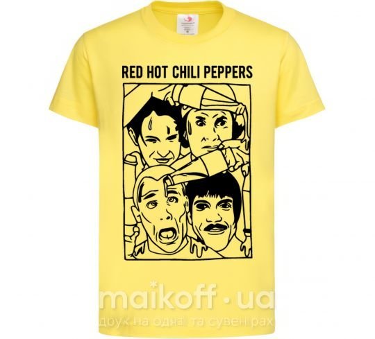 Дитяча футболка Red hot chili peppers faces Лимонний фото