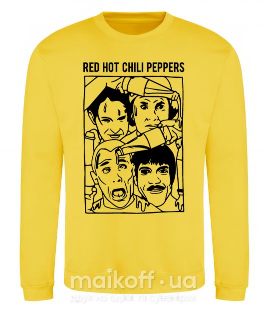 Світшот Red hot chili peppers faces Сонячно жовтий фото
