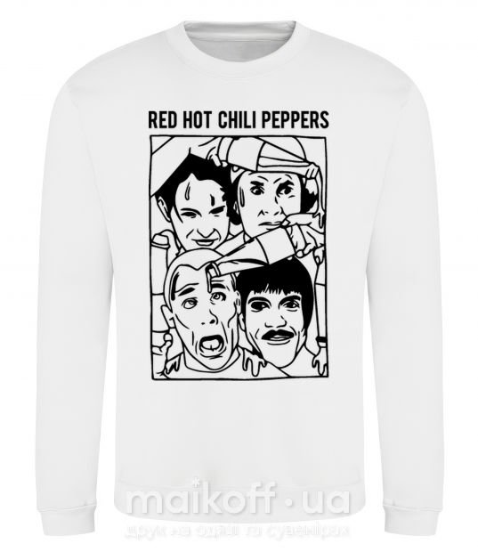Світшот Red hot chili peppers faces Білий фото