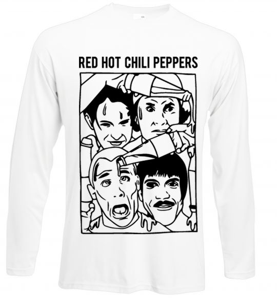 Лонгслів Red hot chili peppers faces Білий фото