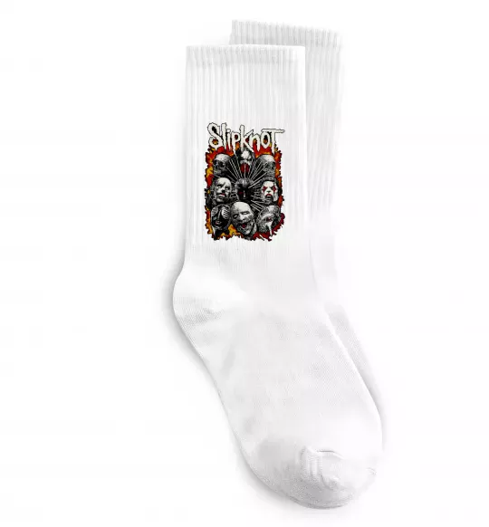 Носки Slipknot logo Белый фото