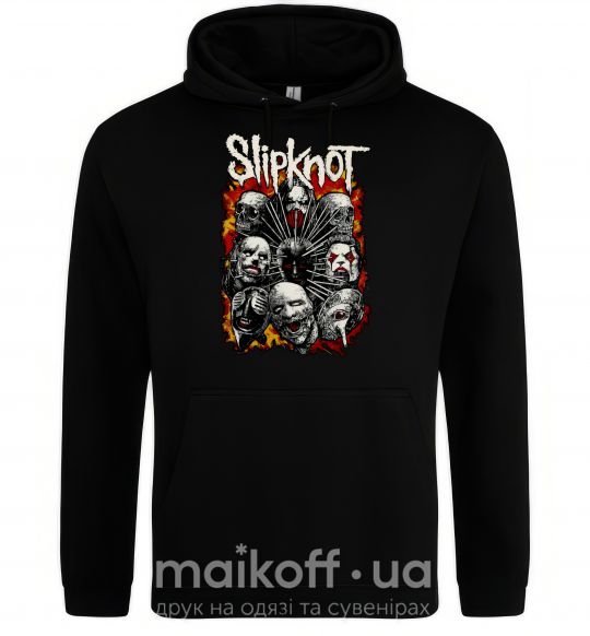 Чоловіча толстовка (худі) Slipknot logo Чорний фото