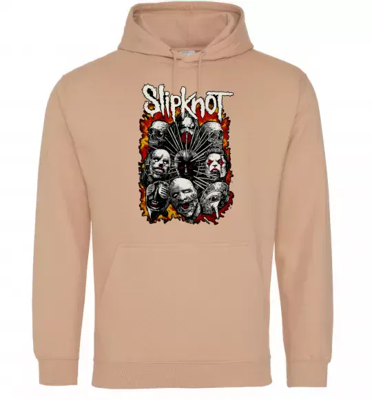 Чоловіча толстовка (худі) Slipknot logo Пісочний фото