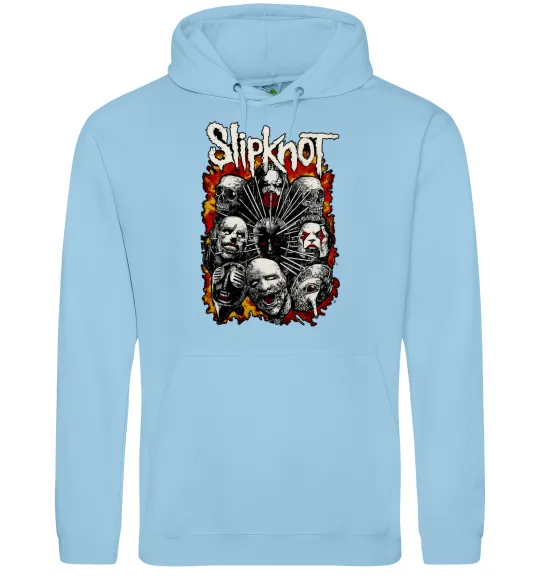 Чоловіча толстовка (худі) Slipknot logo Блакитний фото