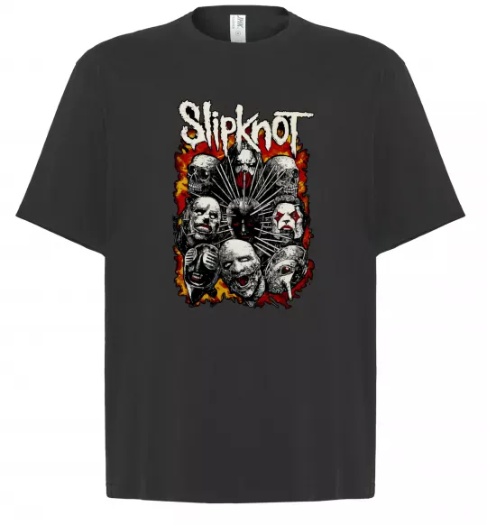 Футболка Оверсайз Slipknot logo Чорний фото