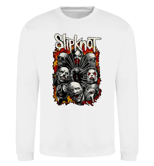Свитшот Slipknot logo Белый фото