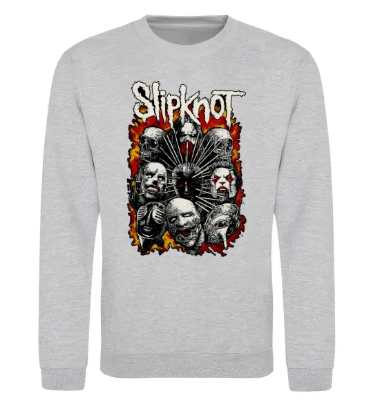 Свитшот Slipknot logo Серый меланж фото