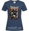 Женская футболка Slipknot logo Темно-синий фото