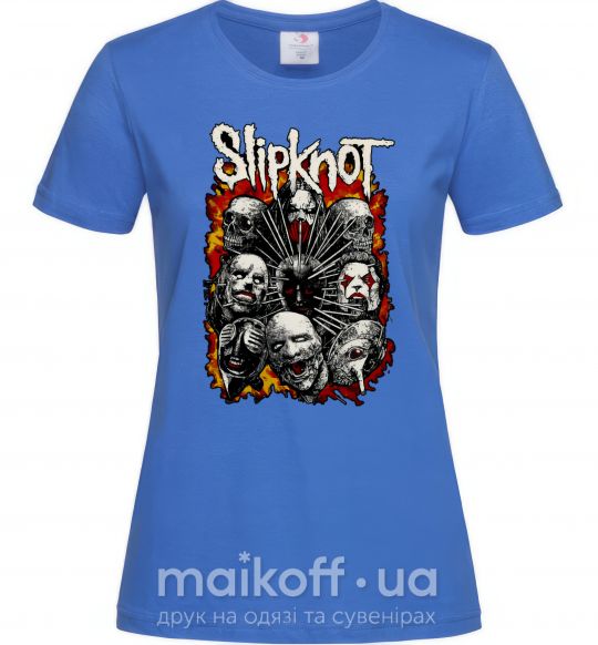Жіноча футболка Slipknot logo Яскраво-синій фото