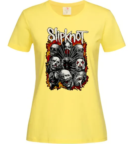 Женская футболка Slipknot logo Лимонный фото
