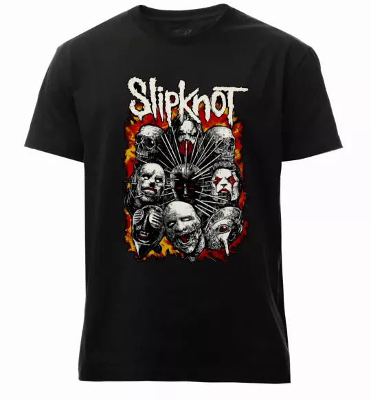 Мужская премиум футболка Slipknot logo Черный фото