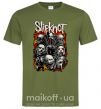Мужская футболка Slipknot logo Оливковый фото