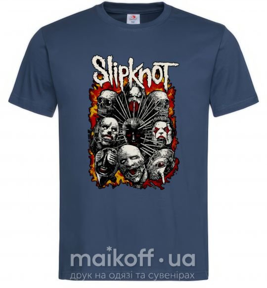 Мужская футболка Slipknot logo Темно-синий фото